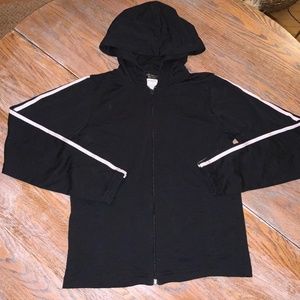 COCO COUTURE black zip hoodie w/arm stripes/WL